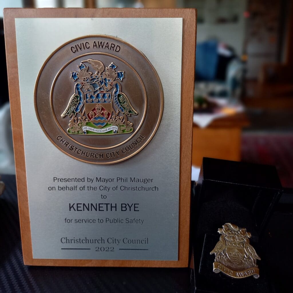 The Civic award and pin