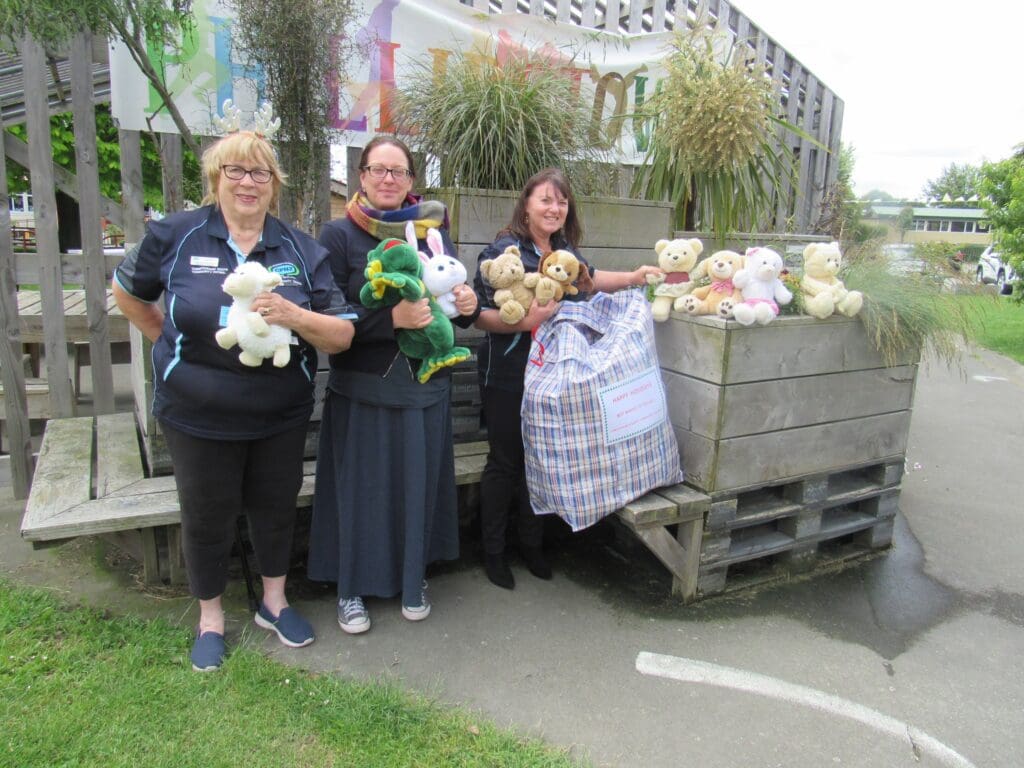 Sue and Linda donating the toys to Phillipstown Community Hub