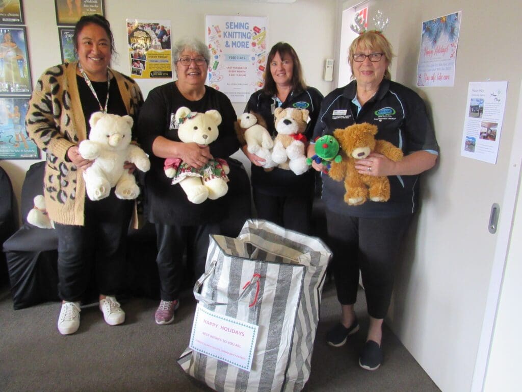 Sue and Linda donating the toys to the Rowley Resource Centre